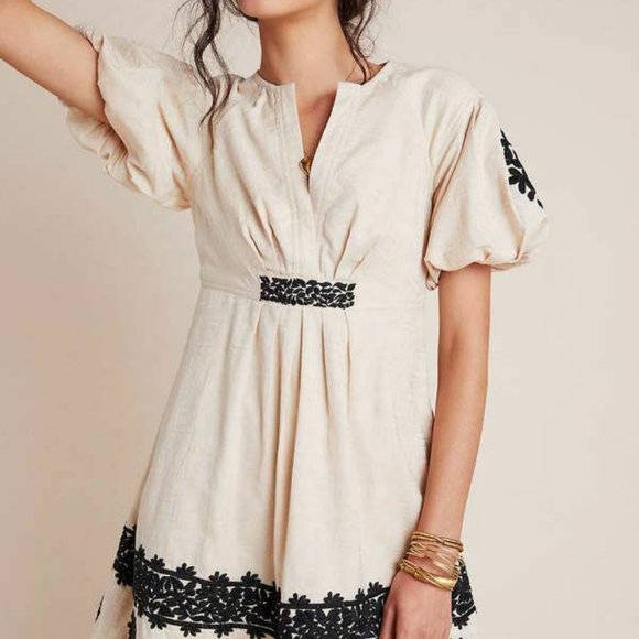 Anthropologie Dresses & Skirts - Anthropologie Orla Embroidered Mini Dress Floral S